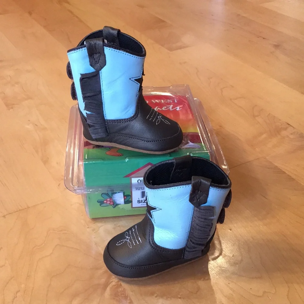 OLD WEST | Baby Infant Cowboy Cowgirl Star Boots